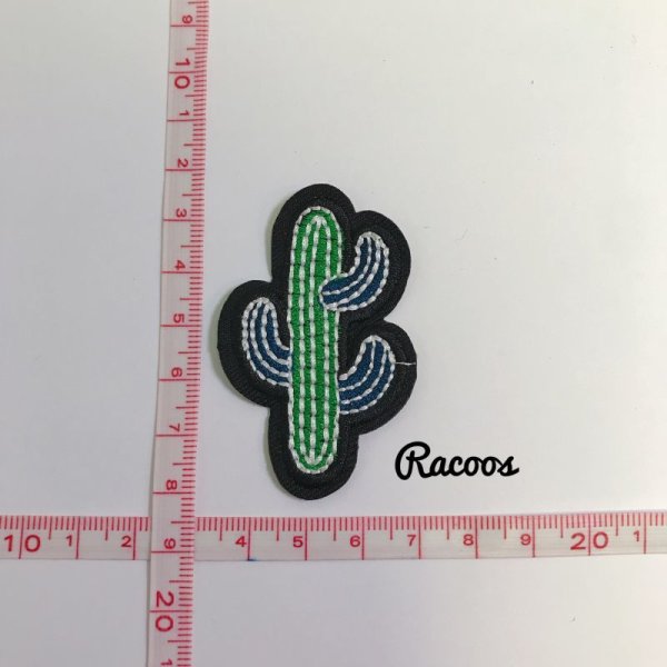 画像1: 【WP-22】サボテン 刺繍 ワッペン (1)